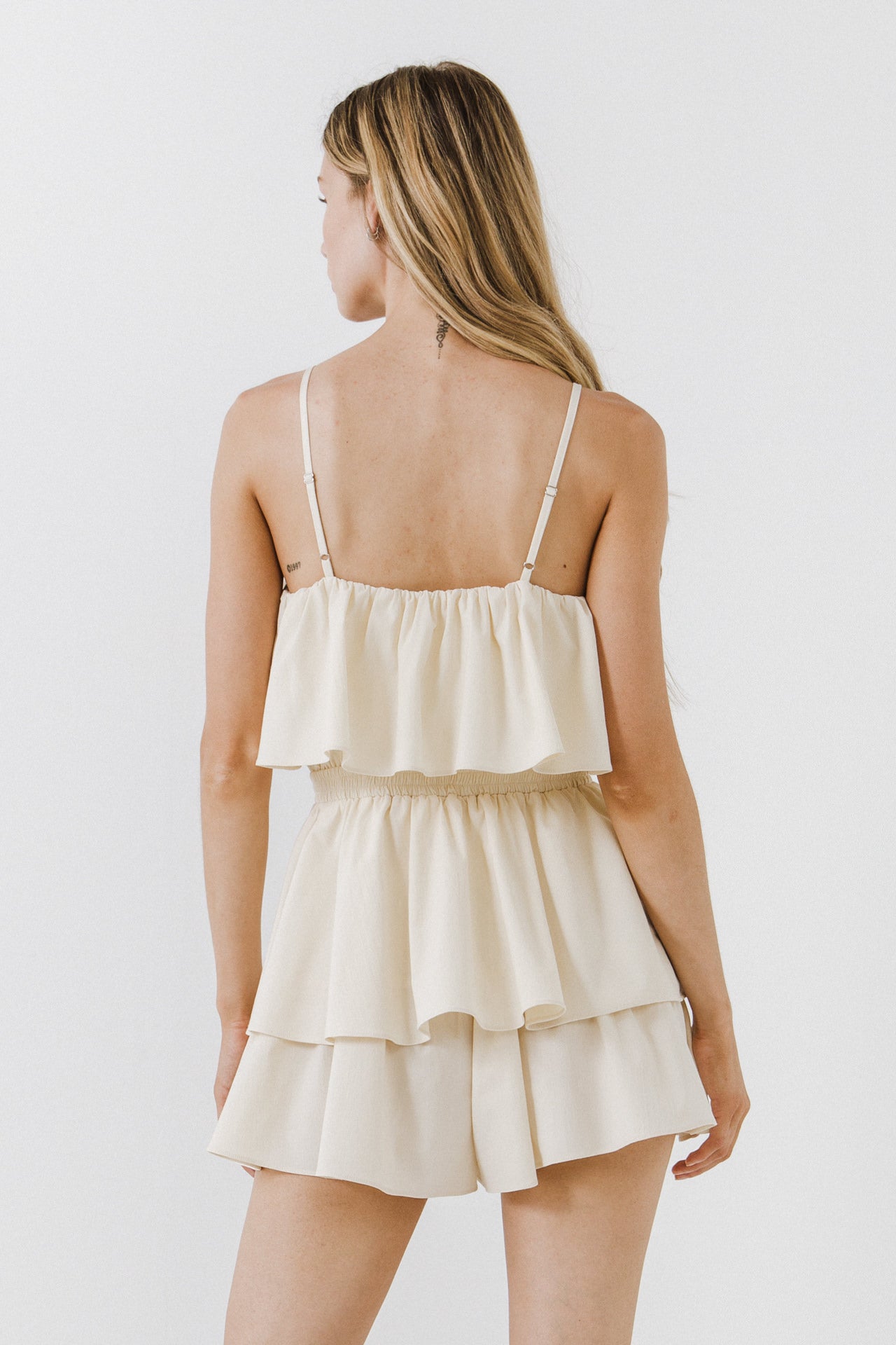 ENGLISH FACTORY - Ruffled Romper - ROMPERS available at Objectrare