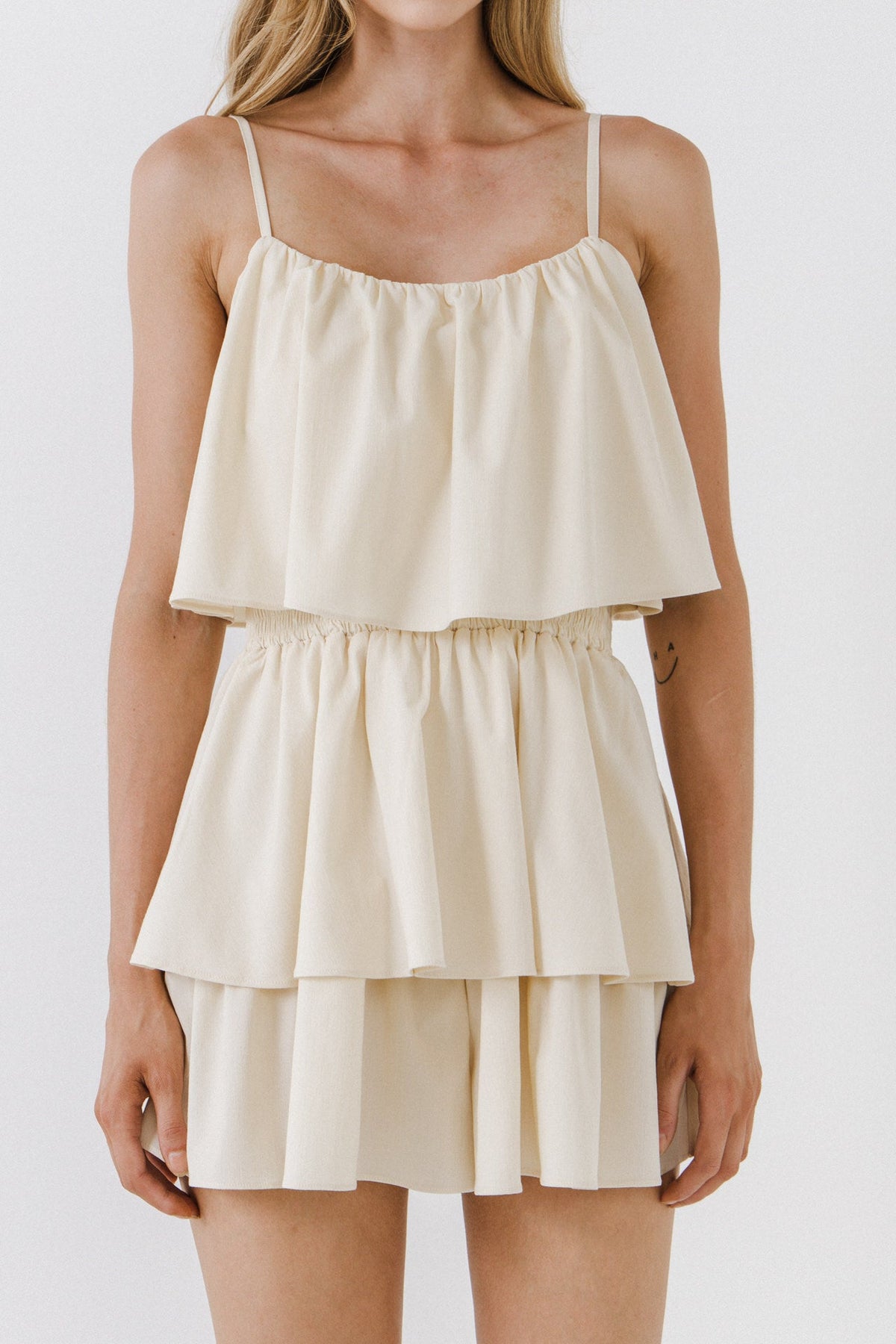 ENGLISH FACTORY - English Factory - Ruffled Romper - ROMPERS available at Objectrare