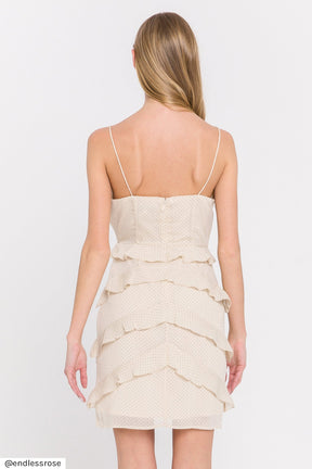 ENDLESS ROSE - Ruffled Strap Fitted Dress - DRESSES available at Objectrare