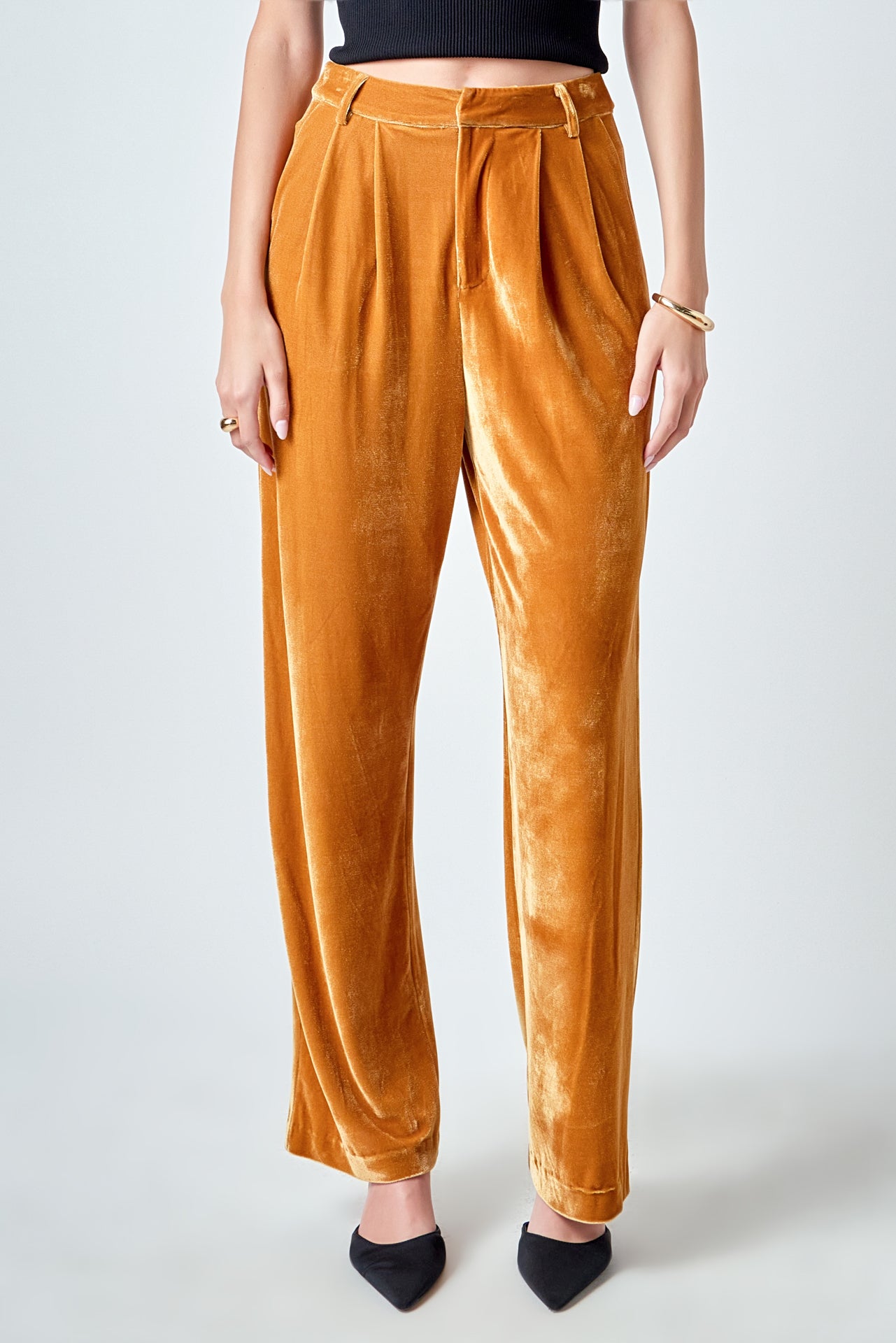 Velvet Wide Leg Pants