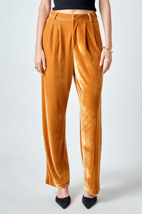 Velvet Wide Leg Pants