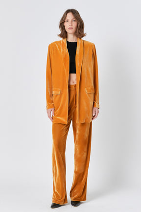 ENDLESS ROSE - Velvet Wide Leg Pants - PANTS available at Objectrare