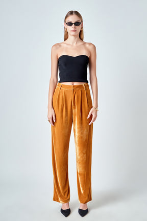 Velvet Wide Leg Pants