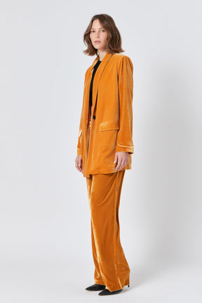 ENDLESS ROSE - Velvet Wide Leg Pants - PANTS available at Objectrare