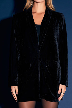 ENDLESS ROSE - Velvet Loose Fit Blazer - BLAZERS available at Objectrare