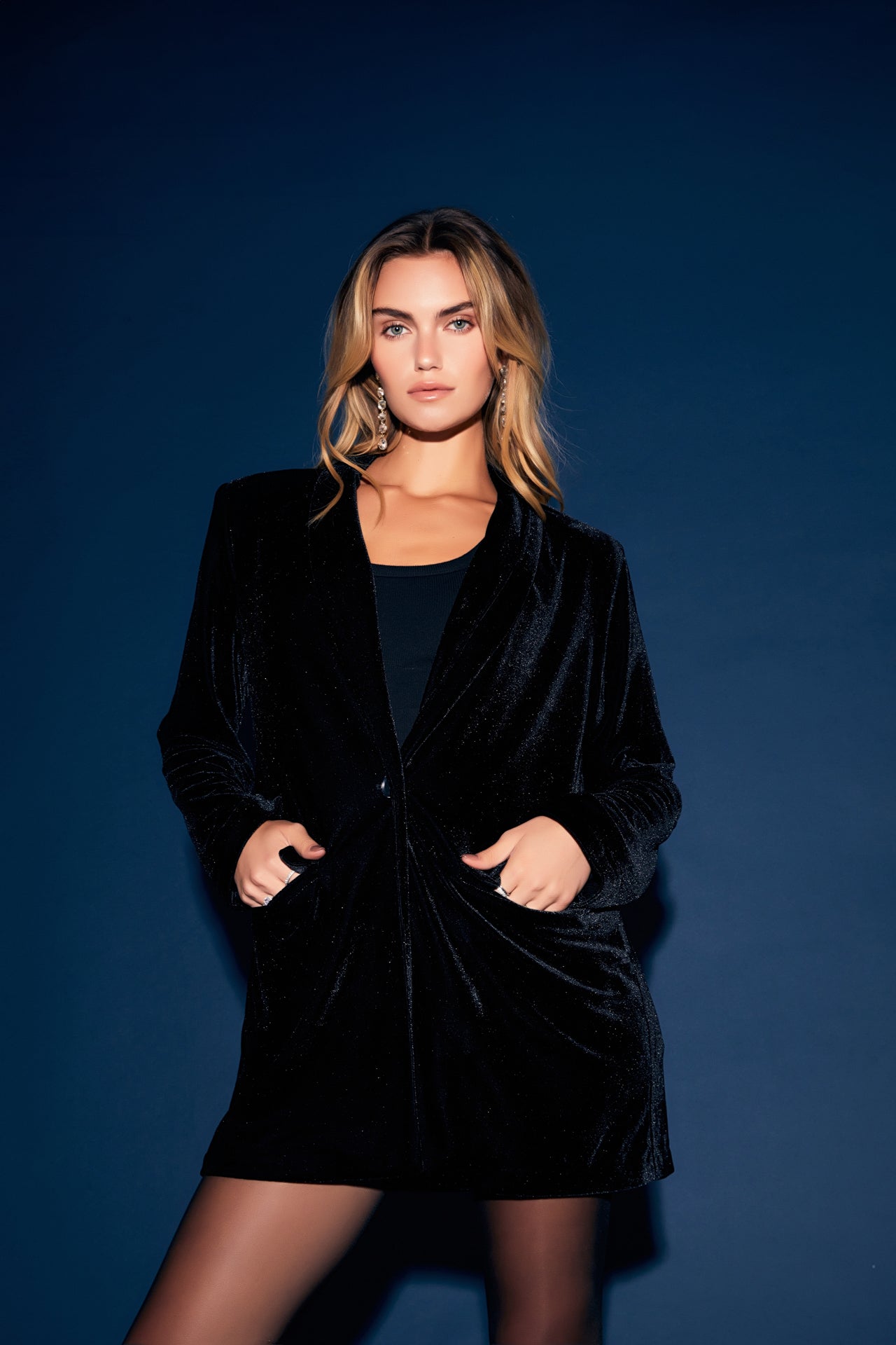 ENDLESS ROSE - Velvet Loose Fit Blazer - BLAZERS available at Objectrare