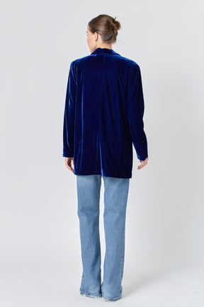 Velvet Loose Fit Blazer