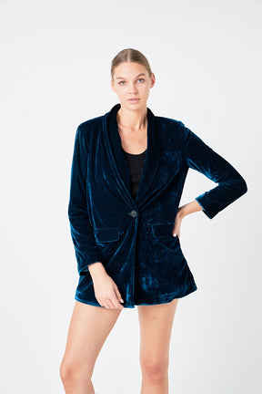 Velvet Loose Fit Blazer