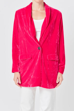 Velvet Loose Fit Blazer