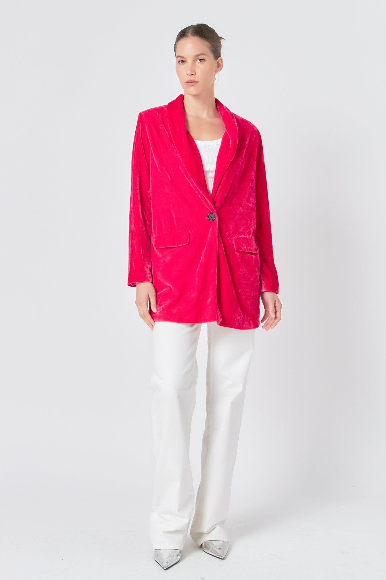 ENDLESS ROSE - Velvet Blazer - BLAZERS available at Objectrare