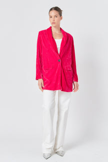 ENDLESS ROSE - Velvet Blazer - BLAZERS available at Objectrare