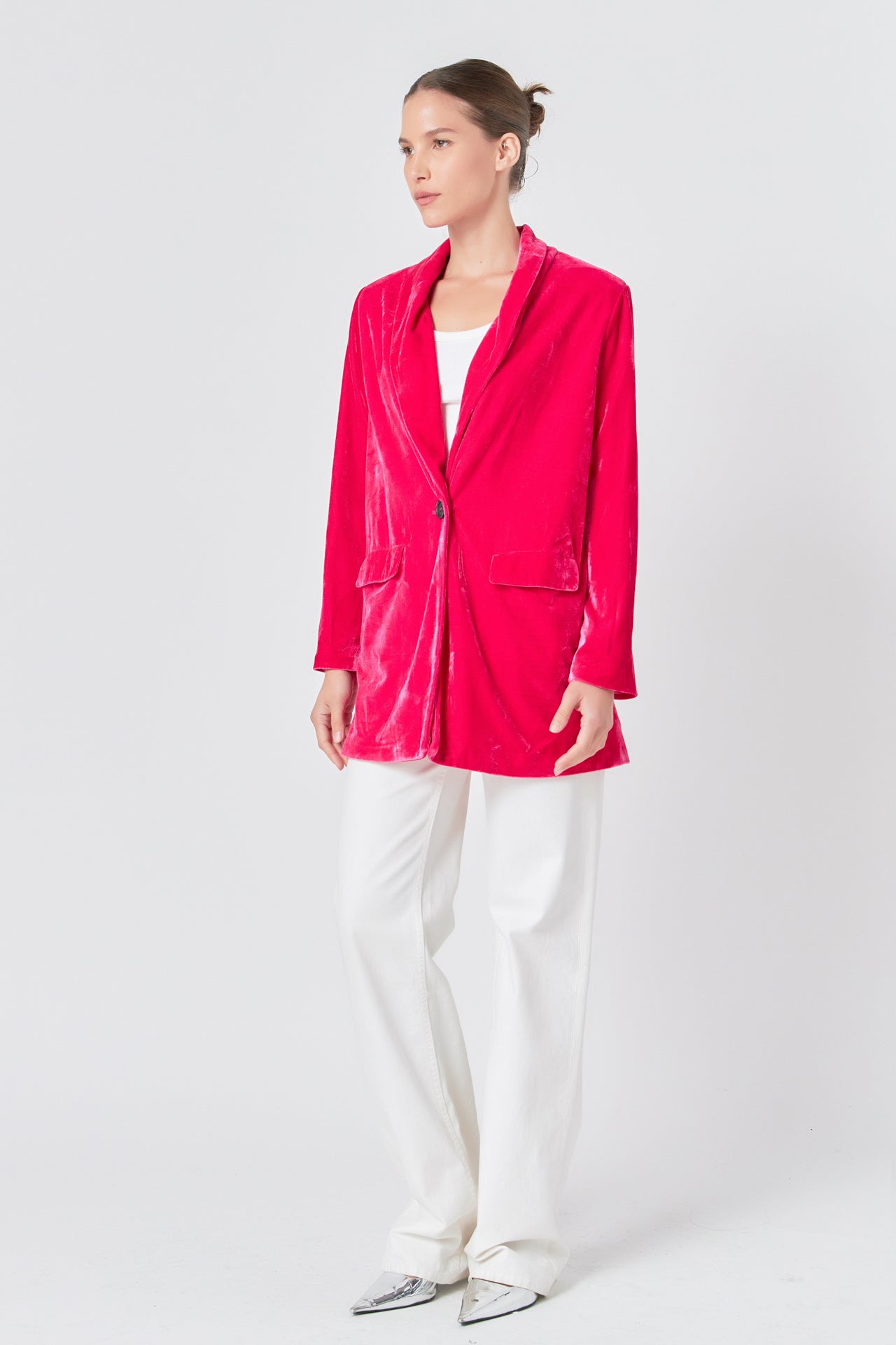 ENDLESS ROSE - Velvet Blazer - BLAZERS available at Objectrare