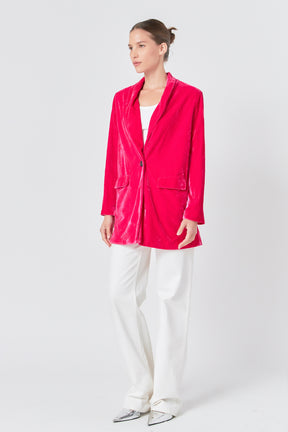 ENDLESS ROSE - Velvet Blazer - BLAZERS available at Objectrare