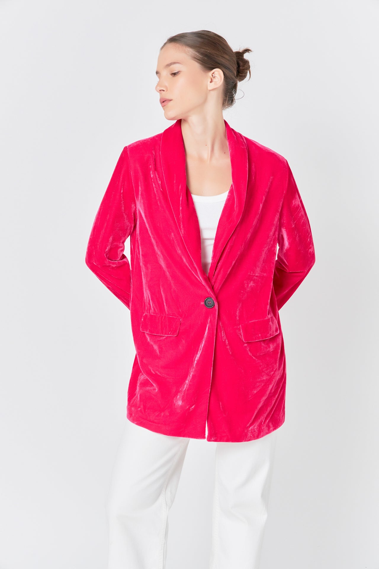 ENDLESS ROSE - Velvet Blazer - BLAZERS available at Objectrare