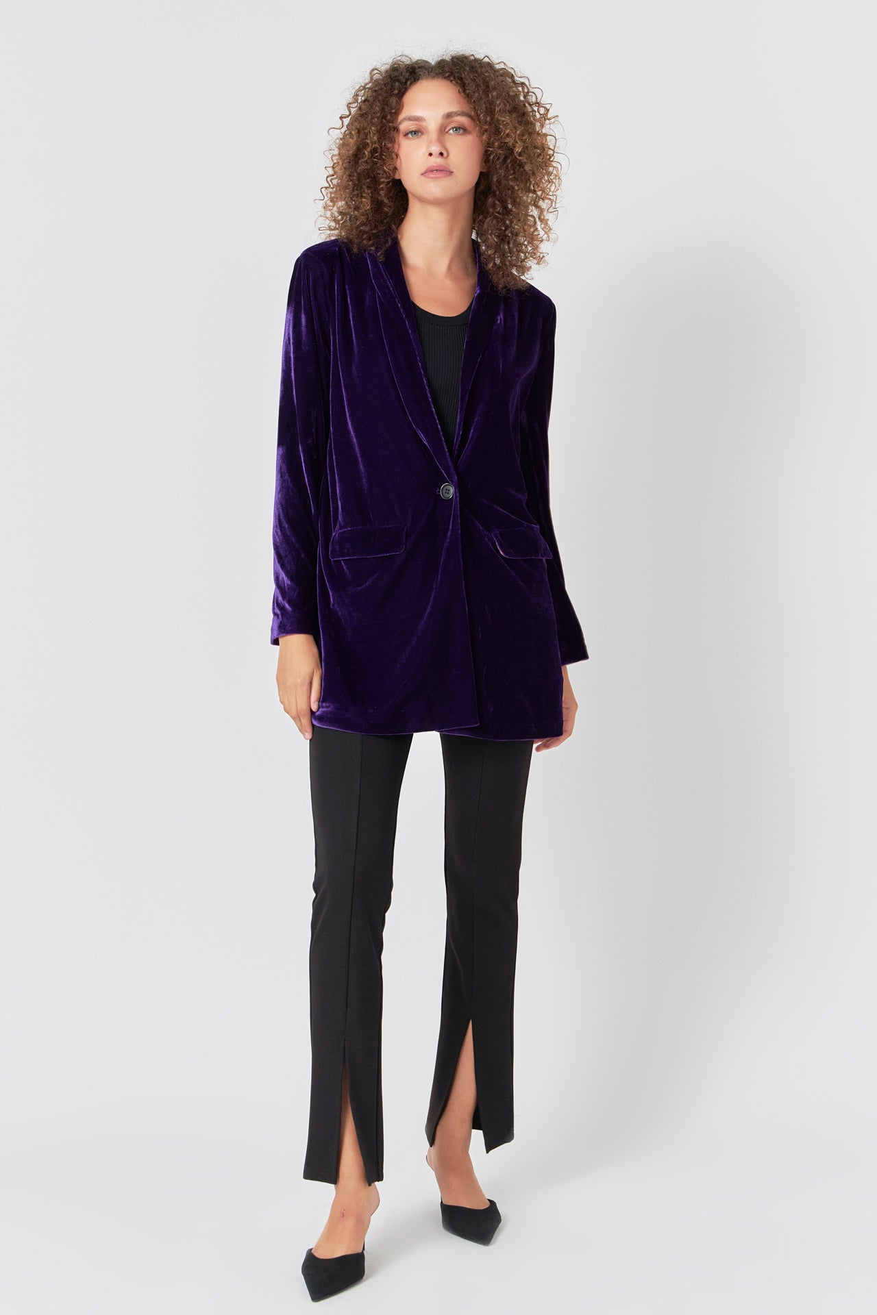 ENDLESS ROSE - Velvet Blazer - BLAZERS available at Objectrare