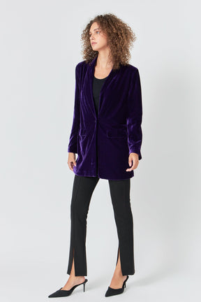 Velvet Loose Fit Blazer