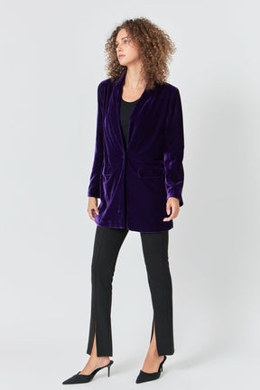 ENDLESS ROSE - Endless Rose - Velvet Loose Fit Blazer - BLAZERS available at Objectrare