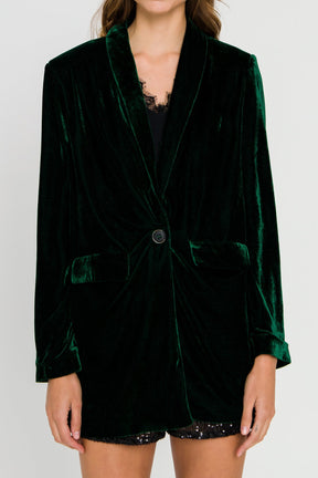 Velvet Loose Fit Blazer