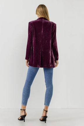 Velvet Loose Fit Blazer
