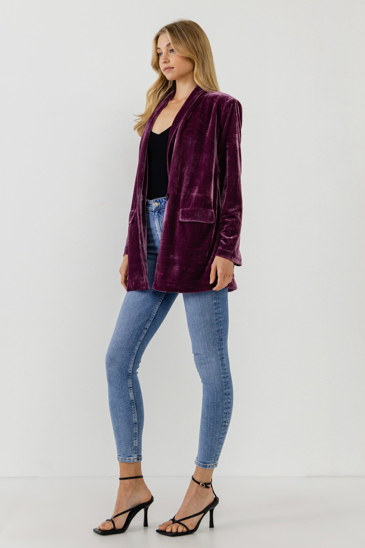 Endless Rose - Velvet Loose Fit Blazer