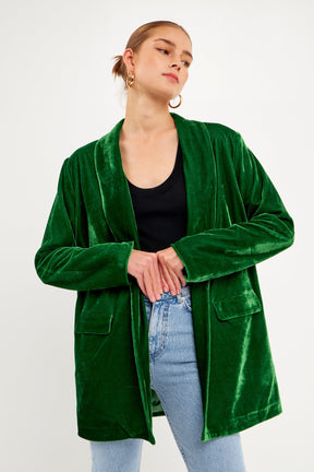 Velvet Loose Fit Blazer
