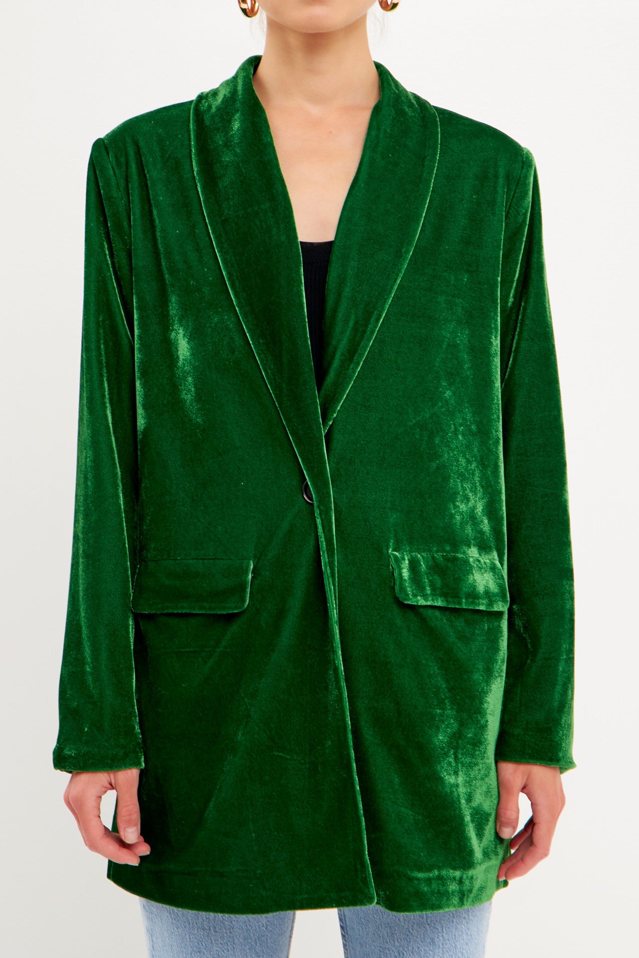 Velvet Loose Fit Blazer