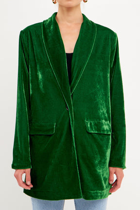 Velvet Loose Fit Blazer