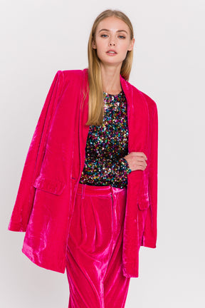 Velvet Wide Leg Pants