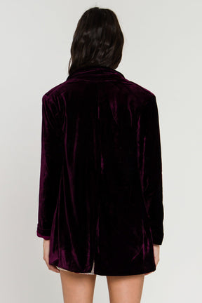 ENDLESS ROSE - Velvet Blazer - BLAZERS available at Objectrare