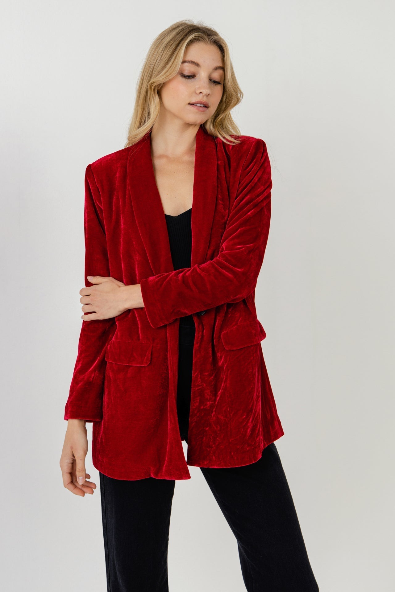 Endless Rose - Velvet Loose Fit Blazer