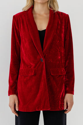 ENDLESS ROSE - Velvet Blazer - BLAZERS available at Objectrare