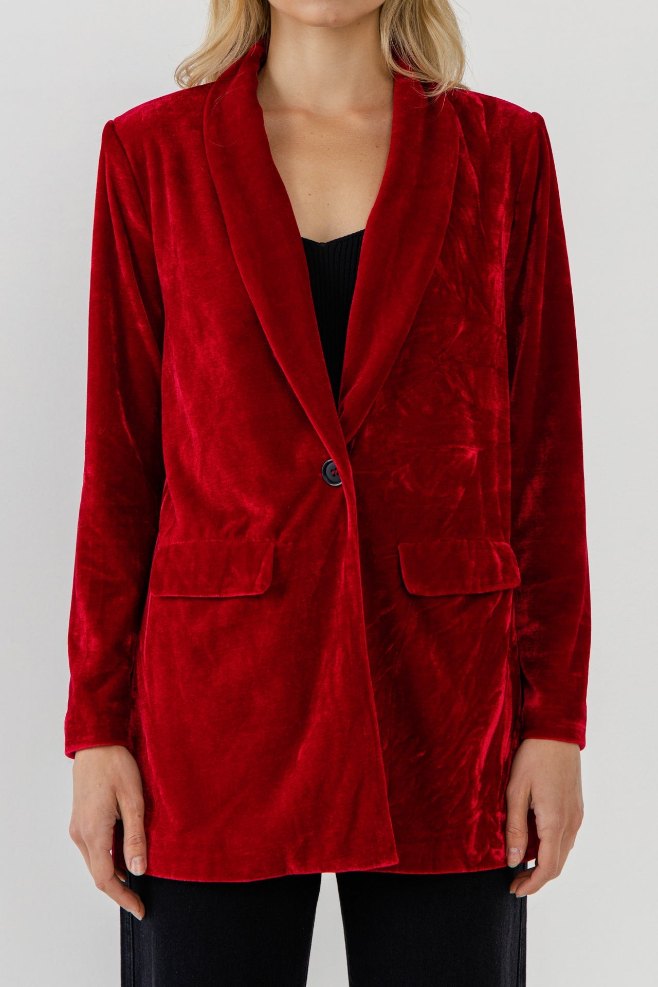 Endless Rose - Velvet Loose Fit Blazer