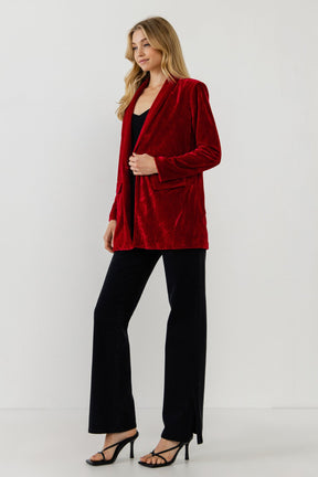 Endless Rose - Velvet Loose Fit Blazer