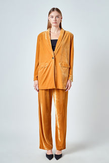 ENDLESS ROSE - Velvet Loose Fit Blazer - BLAZERS available at Objectrare