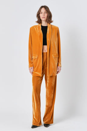 ENDLESS ROSE - Velvet Loose Fit Blazer - BLAZERS available at Objectrare