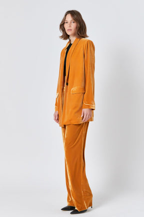 ENDLESS ROSE - Velvet Loose Fit Blazer - BLAZERS available at Objectrare