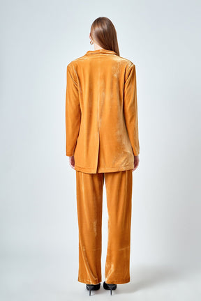 ENDLESS ROSE - Velvet Loose Fit Blazer - BLAZERS available at Objectrare