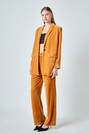 Velvet Wide Leg Pants