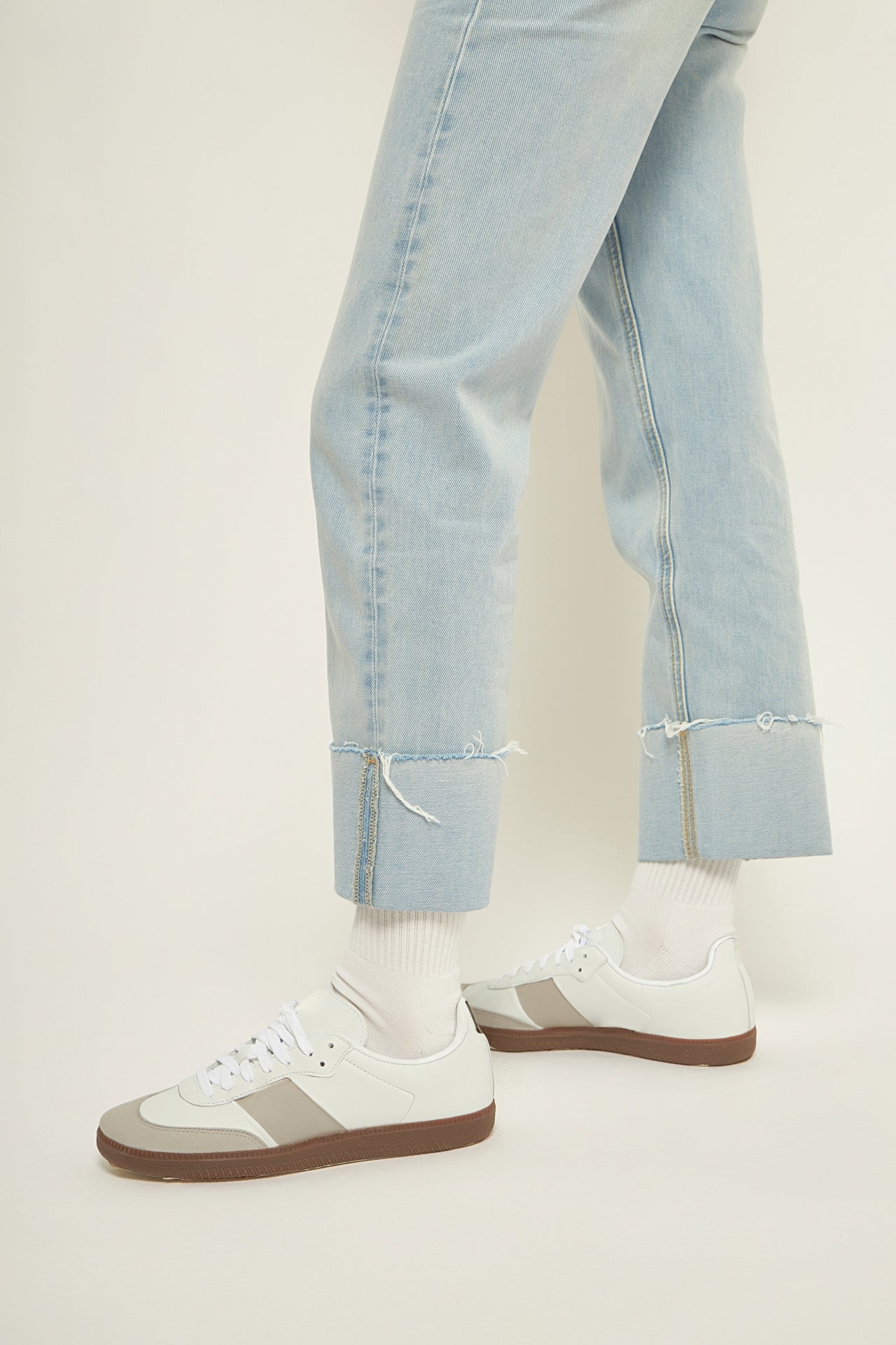 GREY LAB - Turn Over Hem Regular Fit Jeans - JEANS available at Objectrare