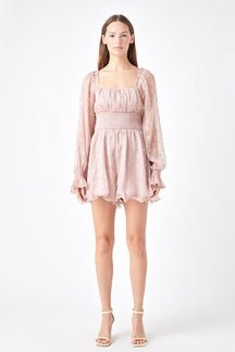 ENDLESS ROSE - Endless Rose - Foiled Dot Long Sleeves Romper - ROMPERS available at Objectrare