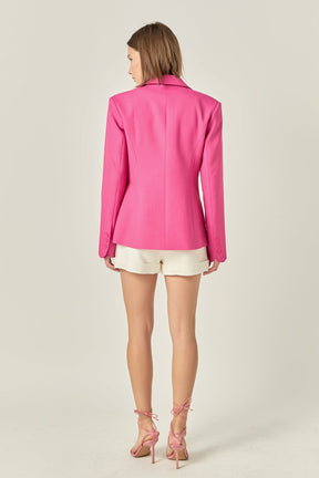ENGLISH FACTORY - Scallop Detailed Single Button Jacket - BLAZERS available at Objectrare
