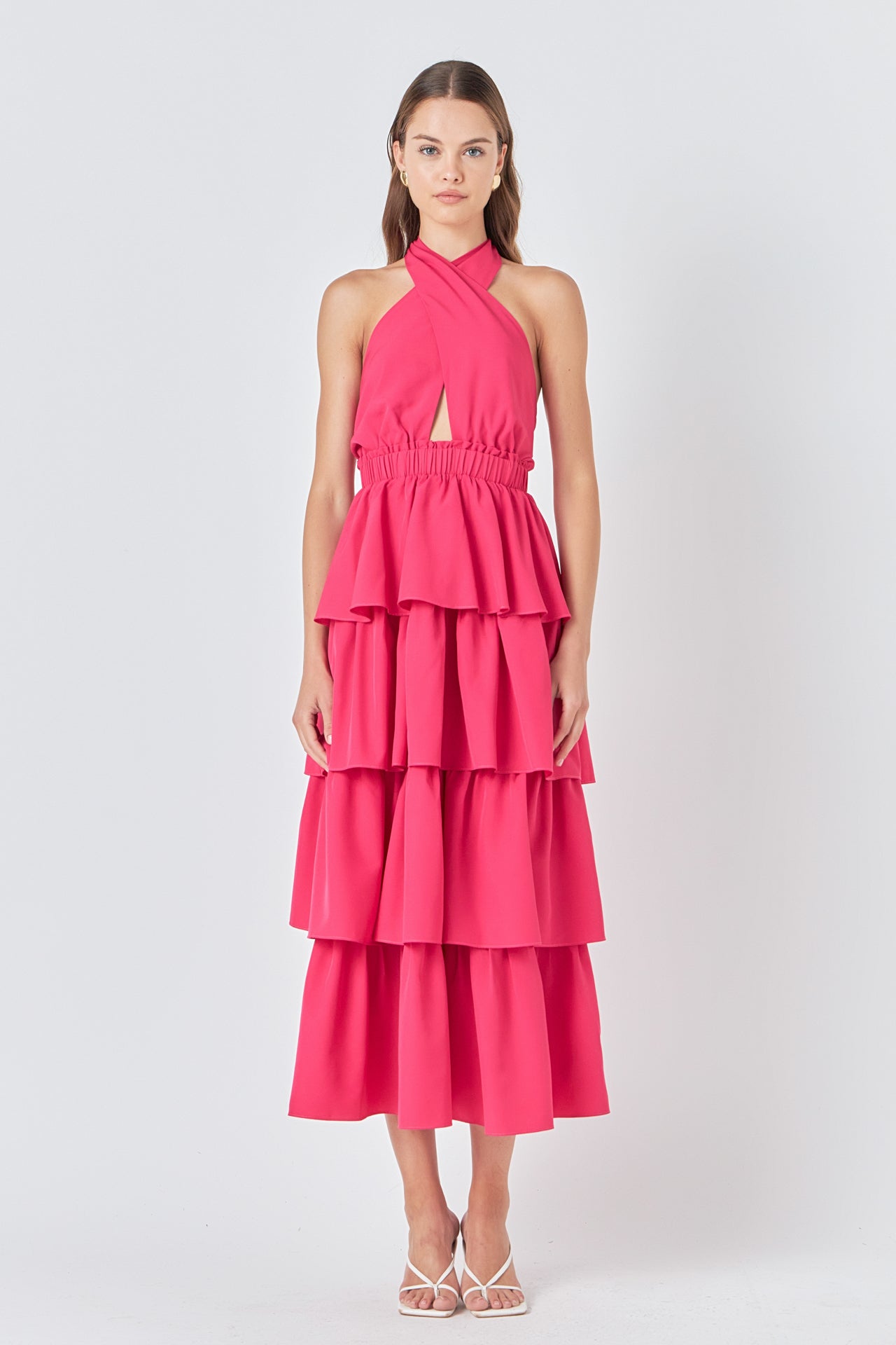 ENDLESS ROSE - Endless Rose - Criss Cross Halter Maxi Dress - DRESSES available at Objectrare