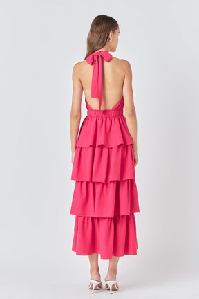 ENDLESS ROSE - Endless Rose - Criss Cross Halter Maxi Dress - DRESSES available at Objectrare