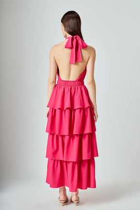 ENDLESS ROSE - Criss Cross Halter Maxi Dress - DRESSES available at Objectrare