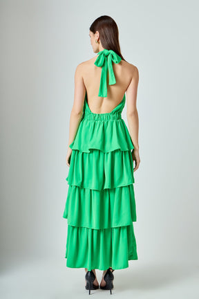 ENDLESS ROSE - Criss Cross Halter Maxi Dress - DRESSES available at Objectrare