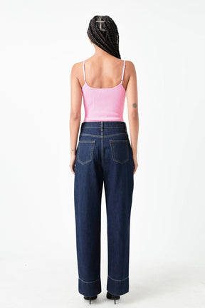 GREY LAB - Sweetheart Neckline Knit Bodysuit - BODYSUIT available at Objectrare