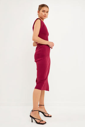 ENDLESS ROSE - Endless Rose - Side Slit Detailed Knit Midi Skirt - SKIRTS available at Objectrare