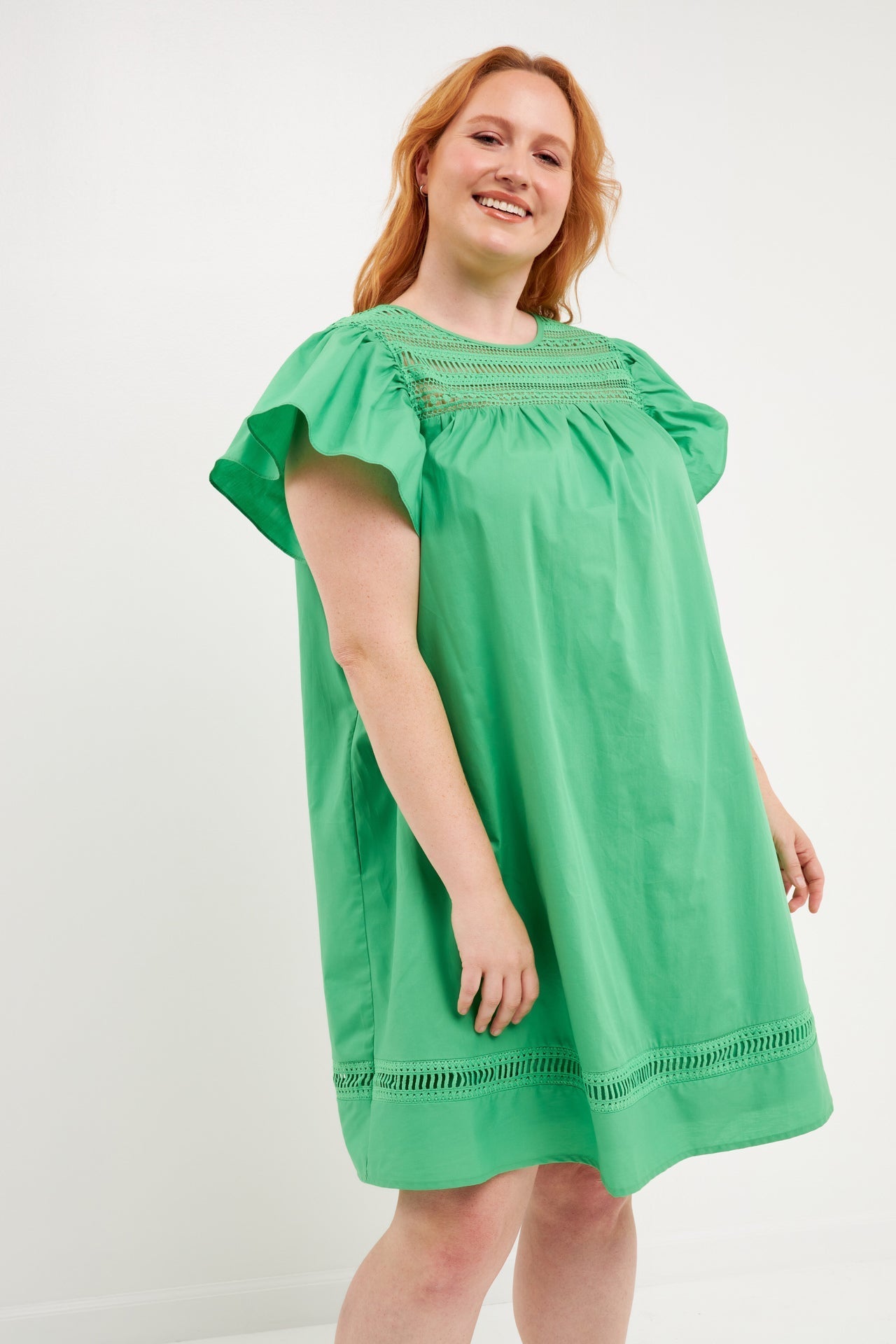 ENGLISH FACTORY - Flutter Sleeve Mini Dress - DRESSES available at Objectrare