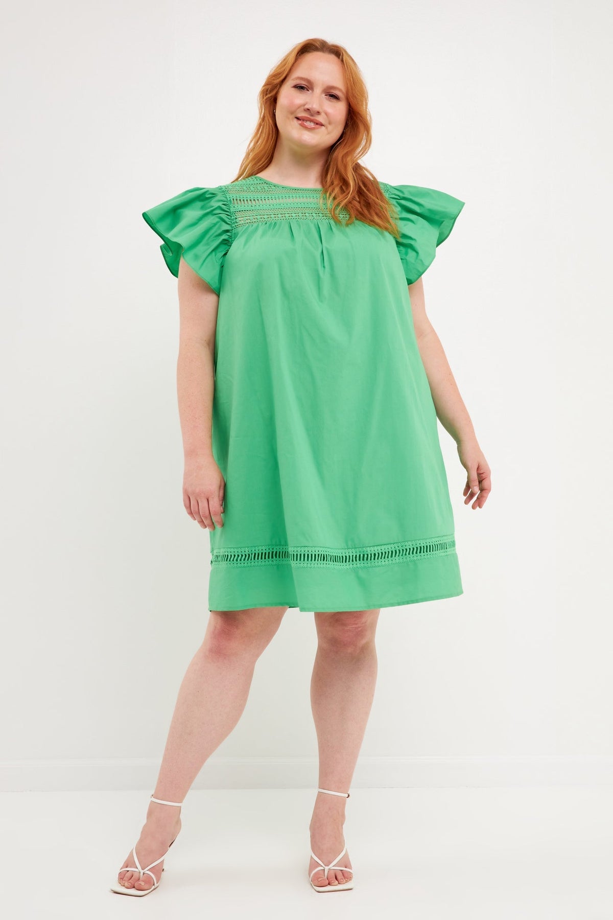 ENGLISH FACTORY - English Factory - Flutter Sleeve Mini Dress - DRESSES available at Objectrare