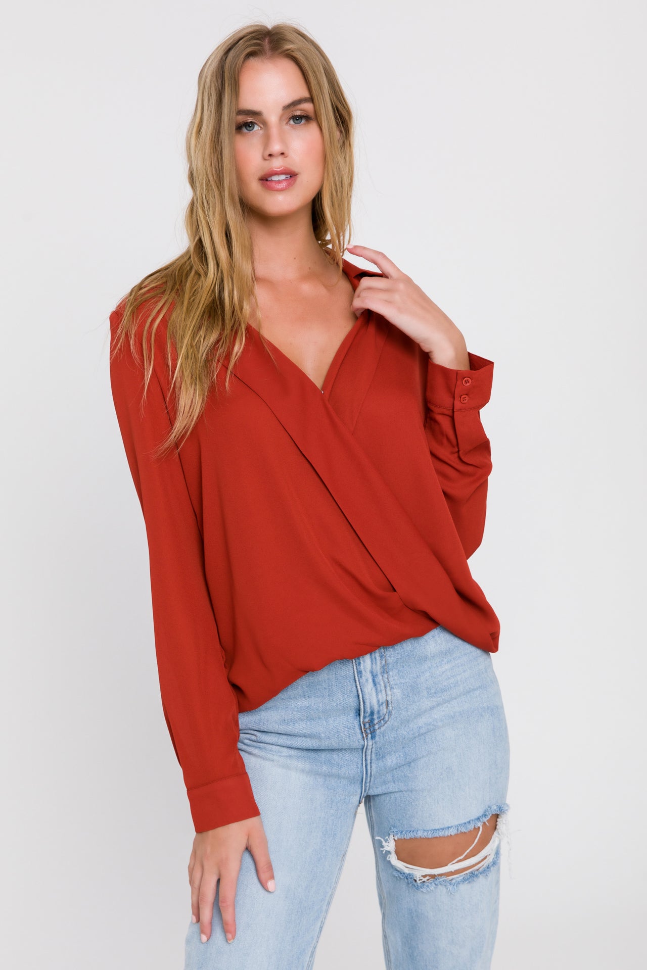 ENDLESS ROSE - Wrap Blouse - TOPS available at Objectrare